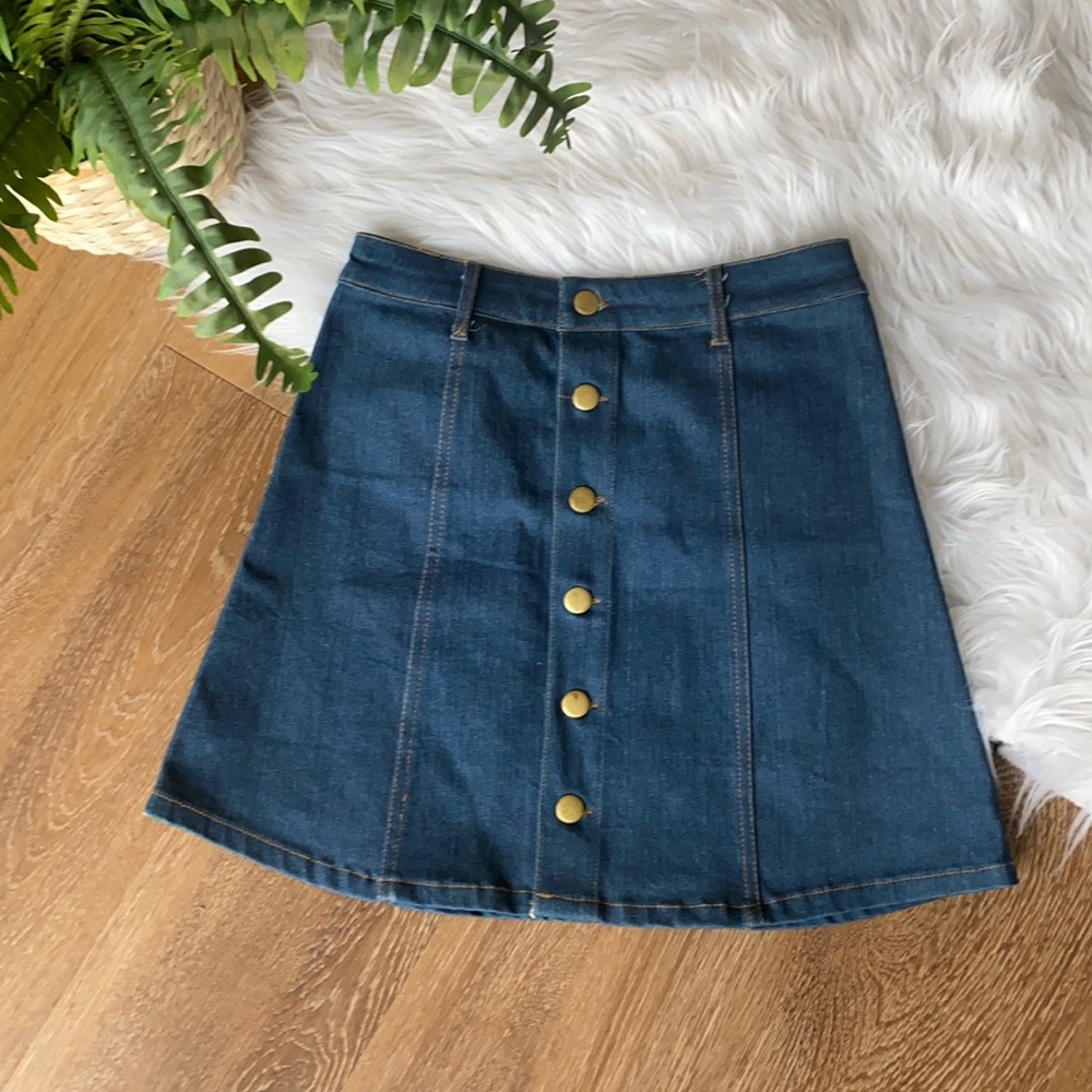 Button down Jean skirt